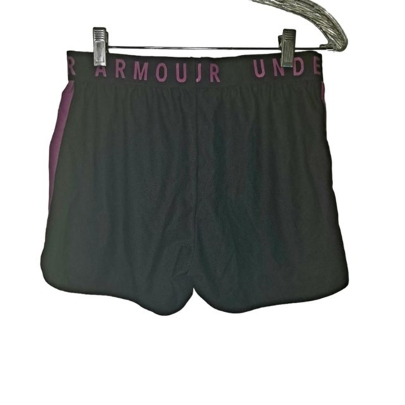 UNDER ARMOUR Purple Black Athletic HEATGEAR Short Size Small - Picture 2 of 3